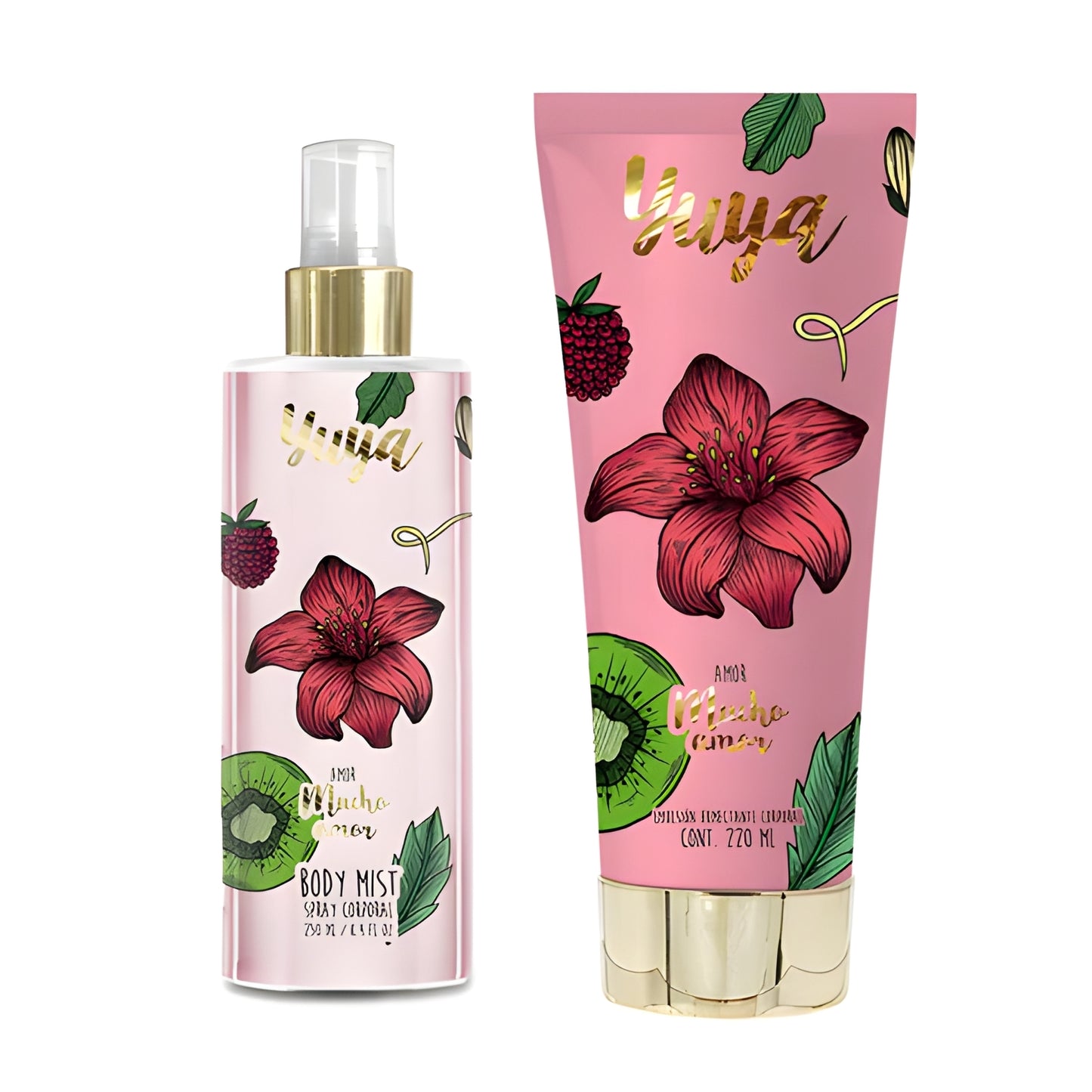 Set body mist y emulsión corporal Yuya - "Amor Mucho Amor"