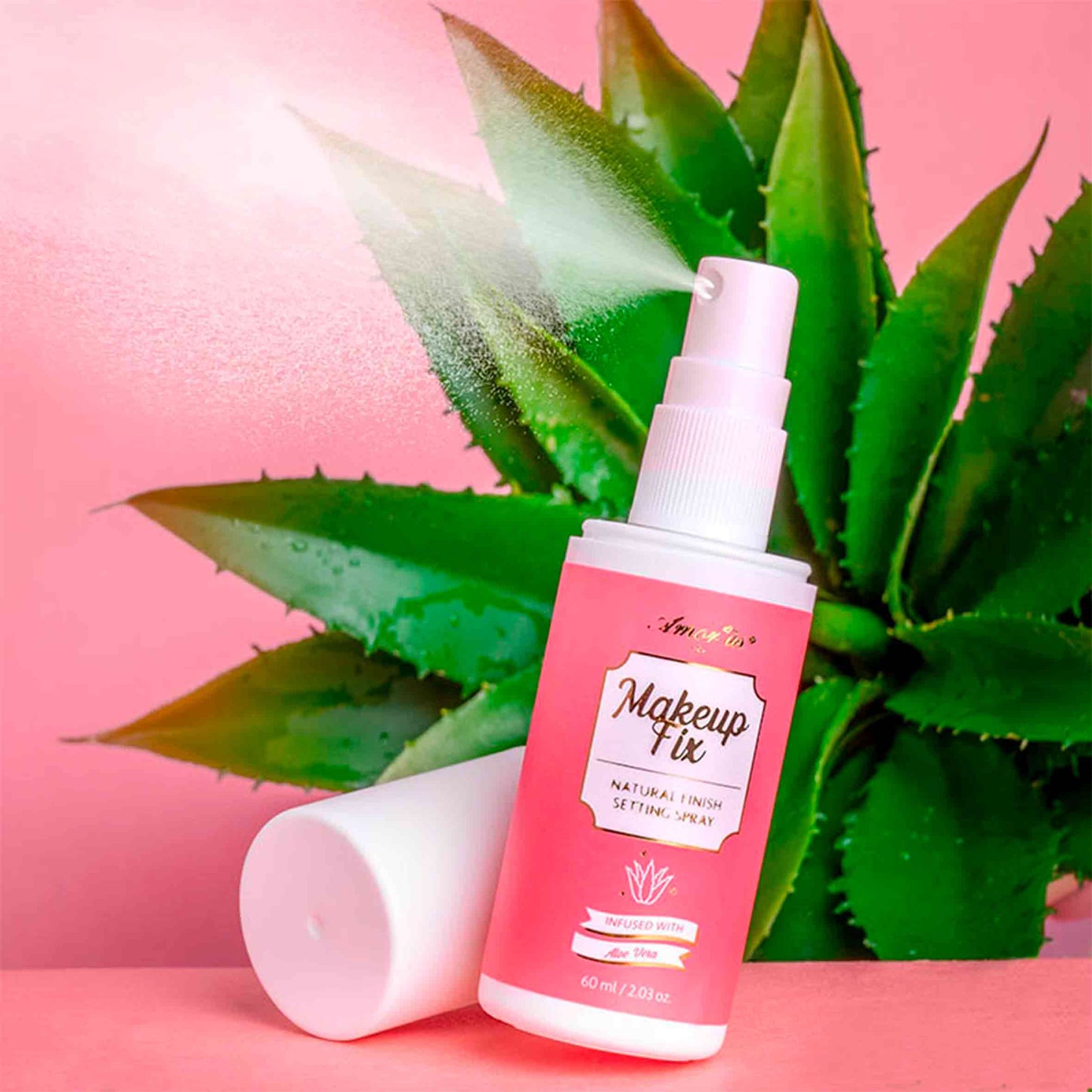 Fijador De Maquillaje con extracto de Aloe Vera, Makeup Fix Amorus