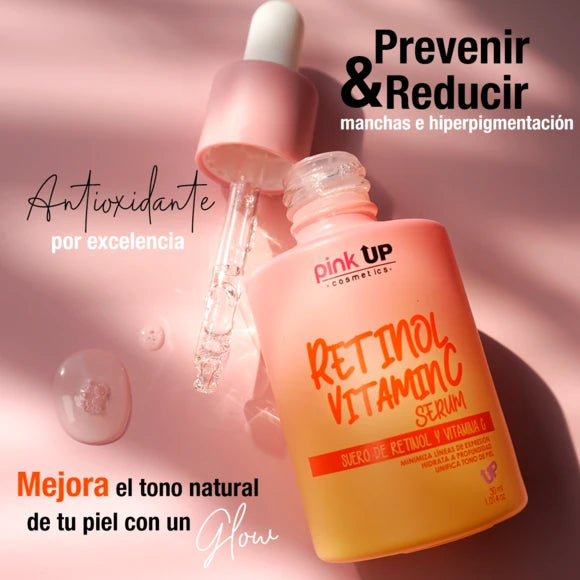 Suero de Retinol y Vitamina C Pink Up