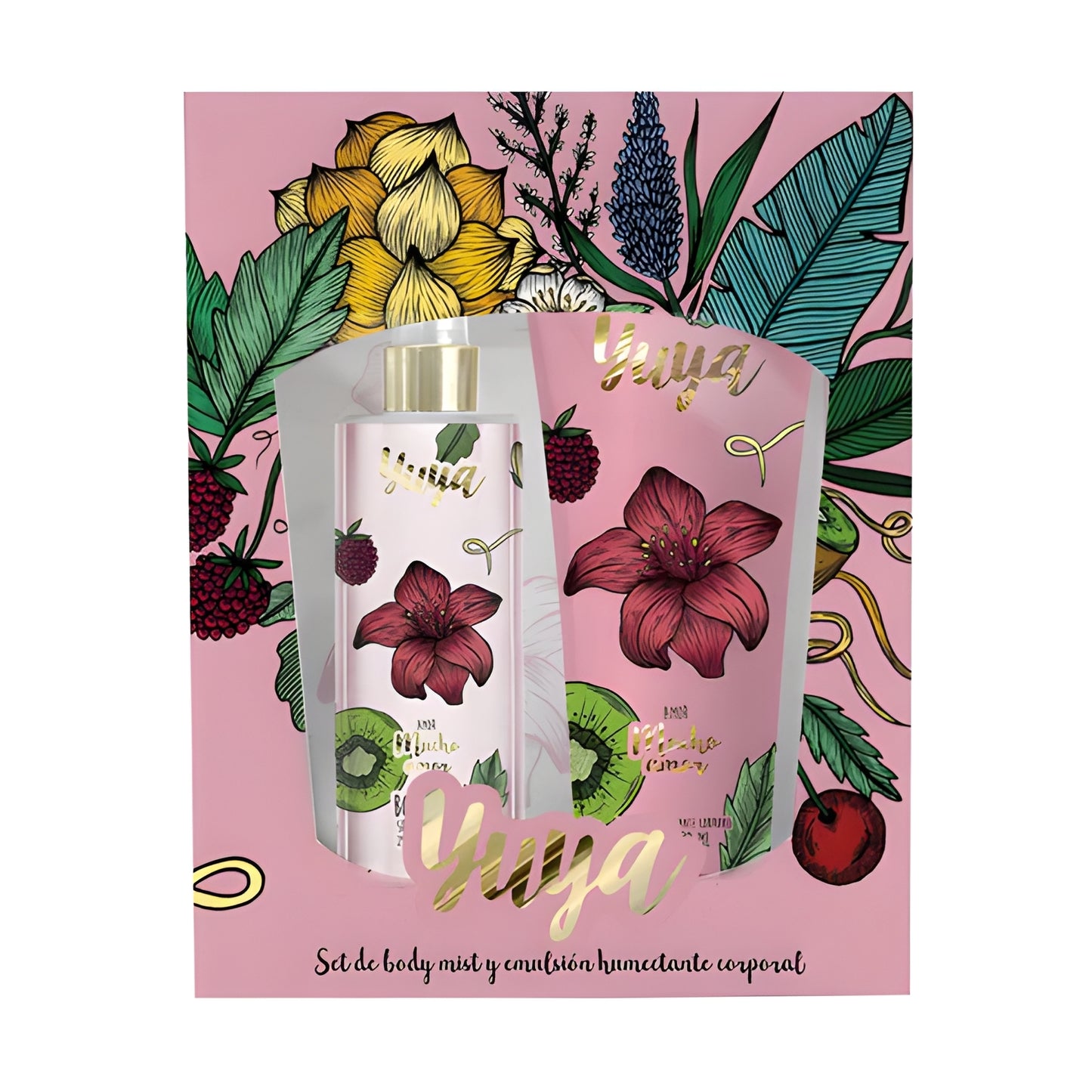 Set body mist y emulsión corporal Yuya - "Amor Mucho Amor"