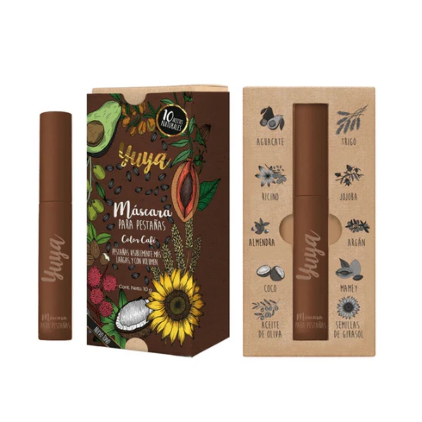 Mascara para pestañas YUYA 10 aceites naturales