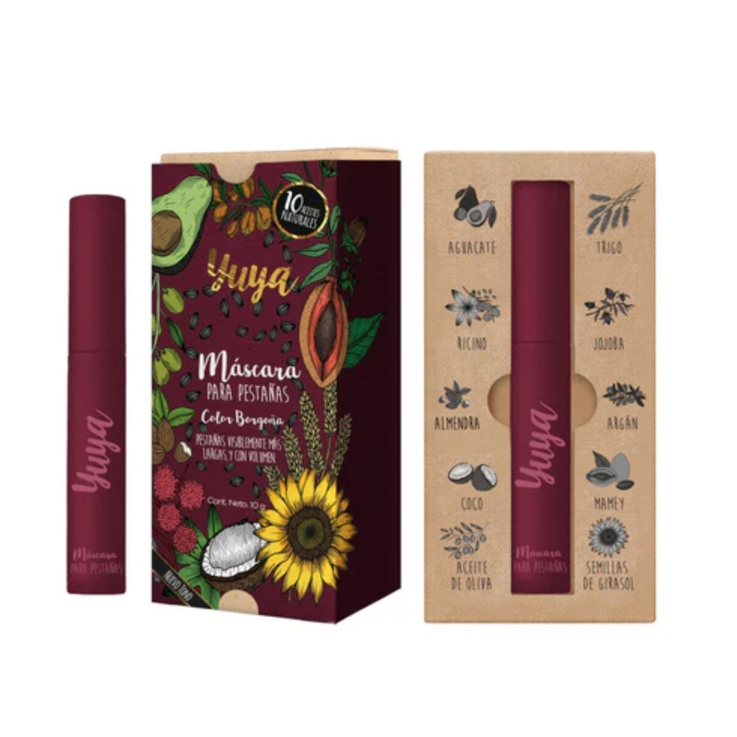 Mascara para pestañas YUYA 10 aceites naturales