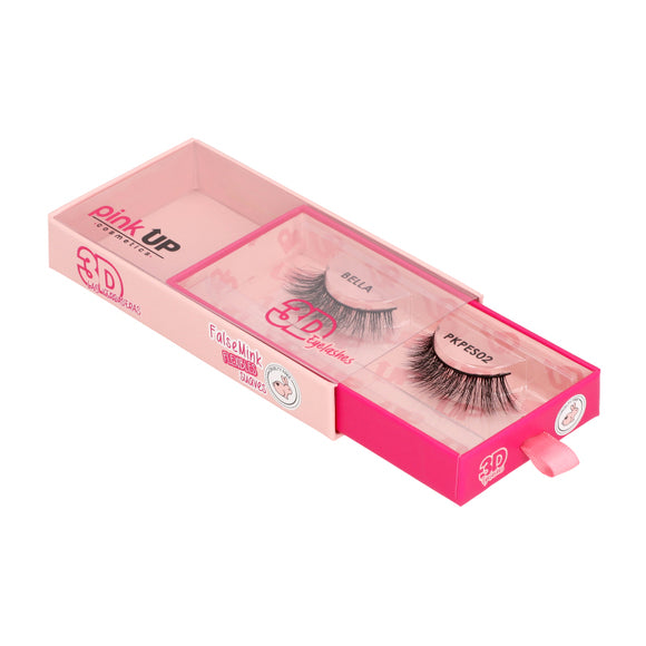 Bella, Pestañas 3D Eyelashes Pink Up
